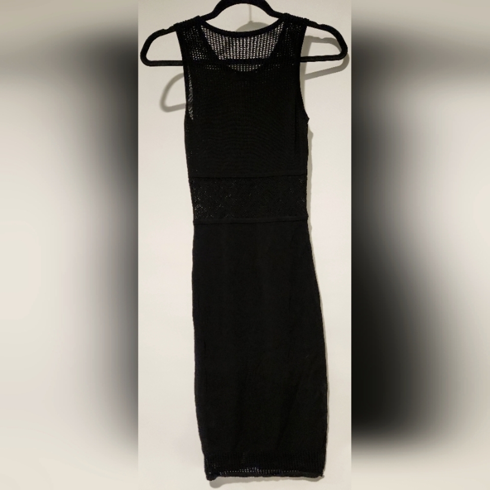 Mesh Black Sleeveless Dress